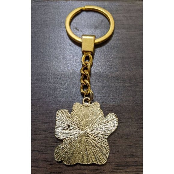 2 x Lucky cat maneki neko gold tone keychain keyring key chain ring gift luck - Picture 3 of 3